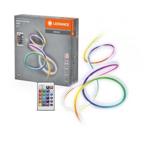 2,1 Meter LEDVANCE Neon Flex LED-Streifen RGB Color USB mit Fernbedienung